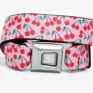 Buckle-Down Pink Cherry Seat Belt Belt